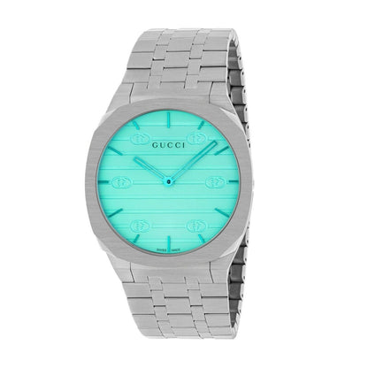 Genuine Gucci Swiss 25H series Tiffany Blue 38mm Watch  YA163409 UK Stock